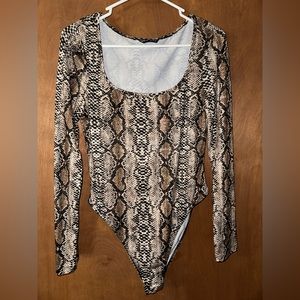 Shein Snakeskin Bodysuit